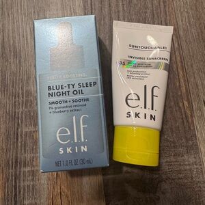 Elf skin night oil and invisible sunscreen